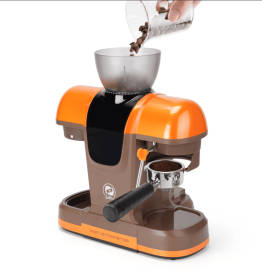 PSME2603 Semi-Automatic Coffee Grinder with 19bar Extraction for Rich Oils. Features 11 precision grind levels, 220g coffee pod