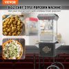 VEVOR Popcorn Popper Machine with Cart Popcorn Maker 850W 8 Oz 48 Cups Black