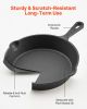 3 Piece Cast Iron Skillet Frying Pan Set 6 8 10 in Handle Pre-Seasoned Black