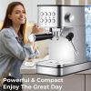 20 Bar Compact Stainless Steel Coffee Maker for Household & Commercial