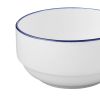 (3 pack) Blue Rim Stoneware Bowl