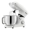 Stand Mixer, 6 QT Dough Mixer, 660W 6 + P Speeds Tilt-head Food Mixer with Stainless Steel Bowl, Dough Hook, Wire Whip, Flat Beater, Scraper